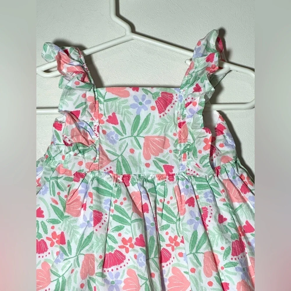Carters Spring Floral Baby Sundress with Ruffle Straps 100% Cotton 0-3 months